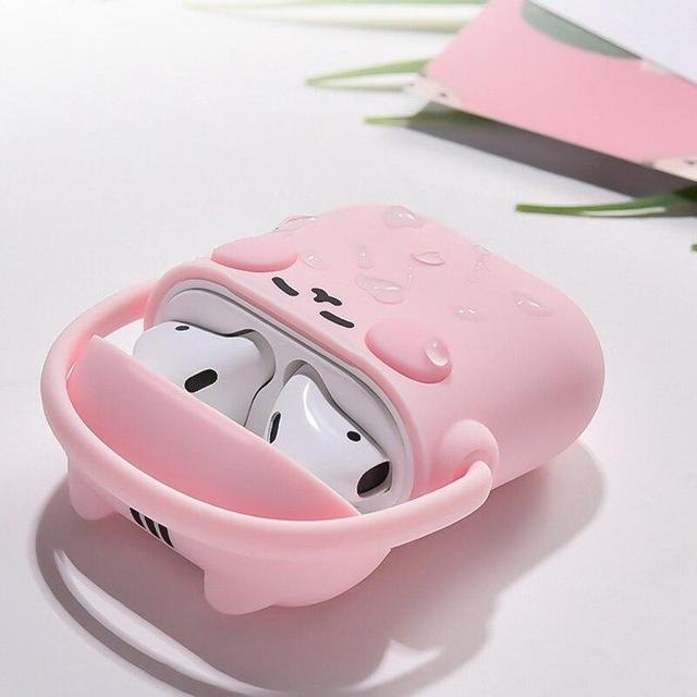 Pink Headphones Cat AirPods Case Shock Proof Cover