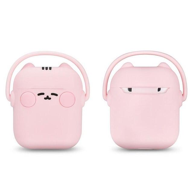 Pink Headphones Cat AirPods Case Shock Proof Cover