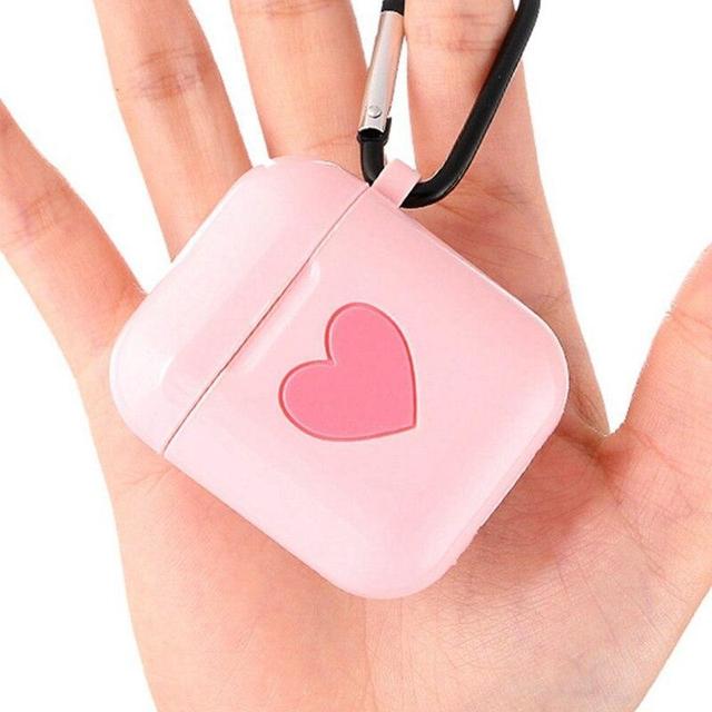 Pink Heart AirPods Case Shock Proof Cover