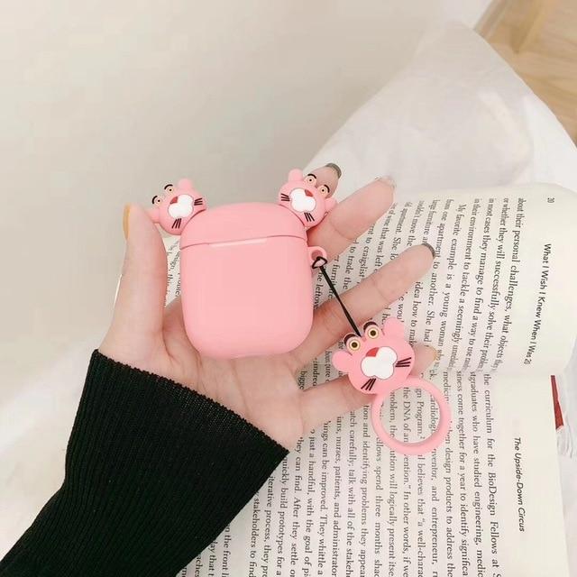 Pink Panther Ears AirPods Case Shock Proof Cover