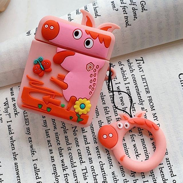 Pink Reindeer AirPods Case Shock Proof Cover