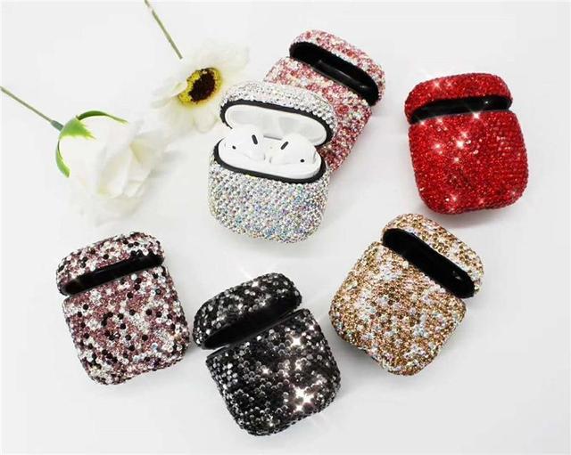 Pink Rhinestone AirPods Case Shock Proof Cover