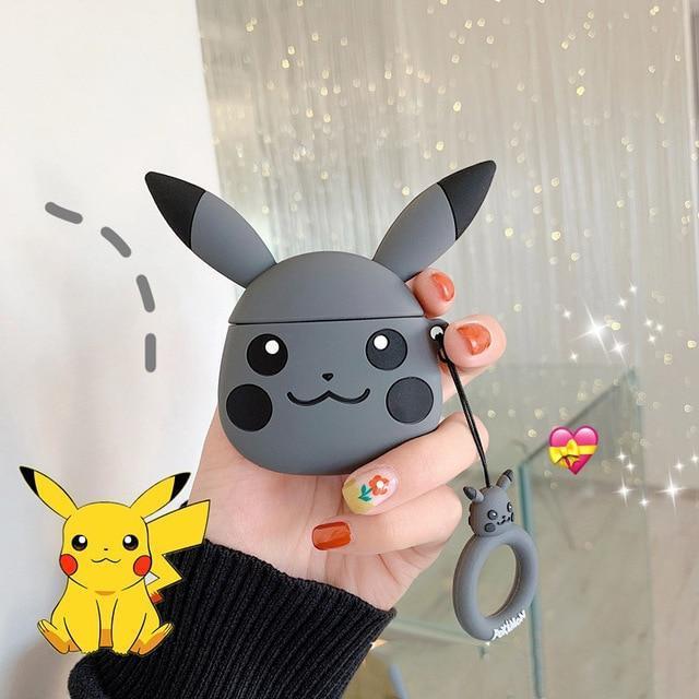 Pokemon Grey Pikachu Premium AirPods Case Shock Proof Cover