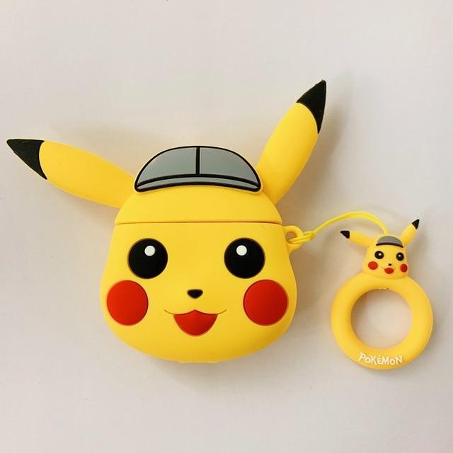 Pokemon Pikachu Grey Cap Premium AirPods Case Shock Proof Cover