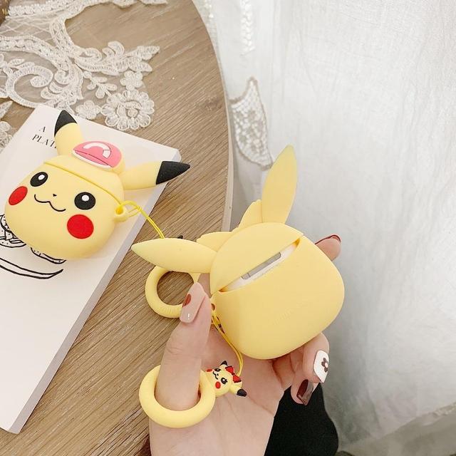 Pokemon Pikachu Pink Hat Premium AirPods Case Shock Proof Cover