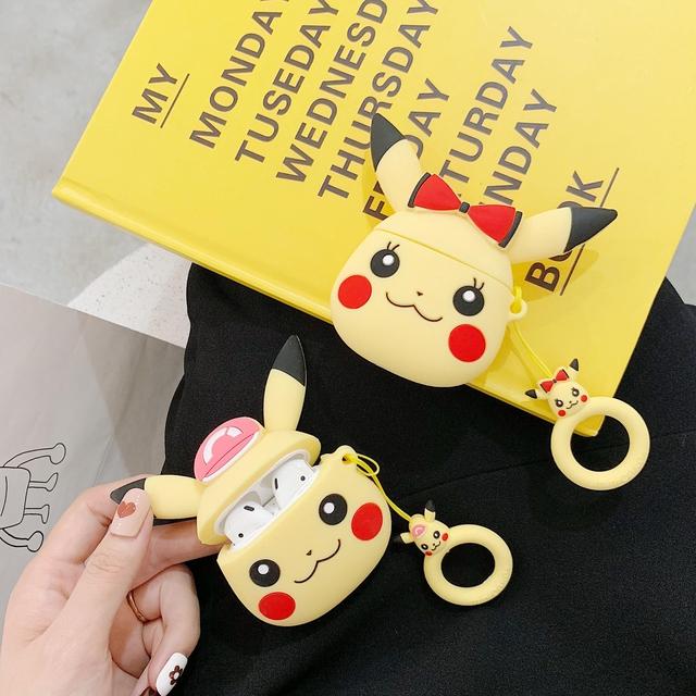 Pokemon Pikachu Red Bow Premium AirPods Case Shock Proof Cover