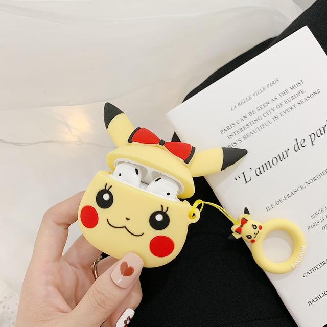 Pokemon Pikachu Red Bow Premium AirPods Case Shock Proof Cover