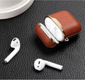 Mocha and Gold Leather AirPods Case Shock Proof Cover