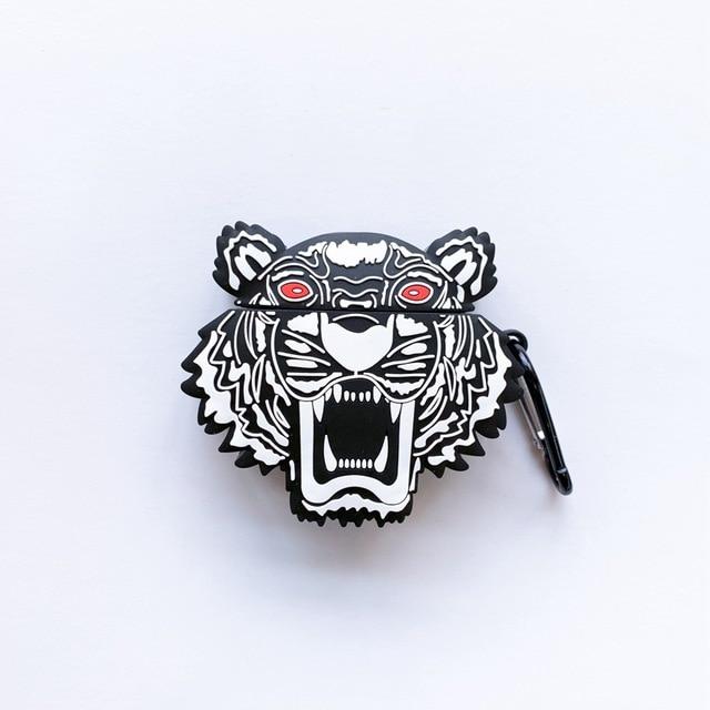 White Tiger Premium AirPods Case Shock Proof Cover