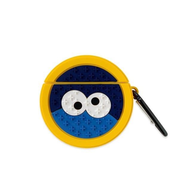 Round Cookie Monster Premium AirPods Case Shock Proof Cover