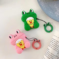 Cute Pink Frog Premium AirPods Case Shock Proof Cover