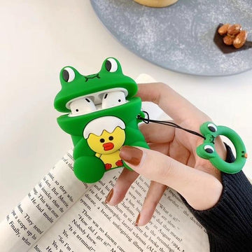 Cute Green Frog Premium AirPods Case Shock Proof Cover