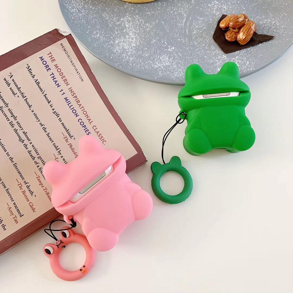 Cute Green Frog Premium AirPods Case Shock Proof Cover