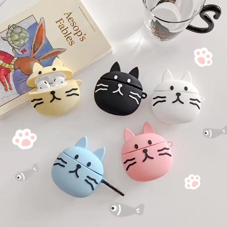 Cute Blue Cat Premium AirPods Case Shock Proof Cover