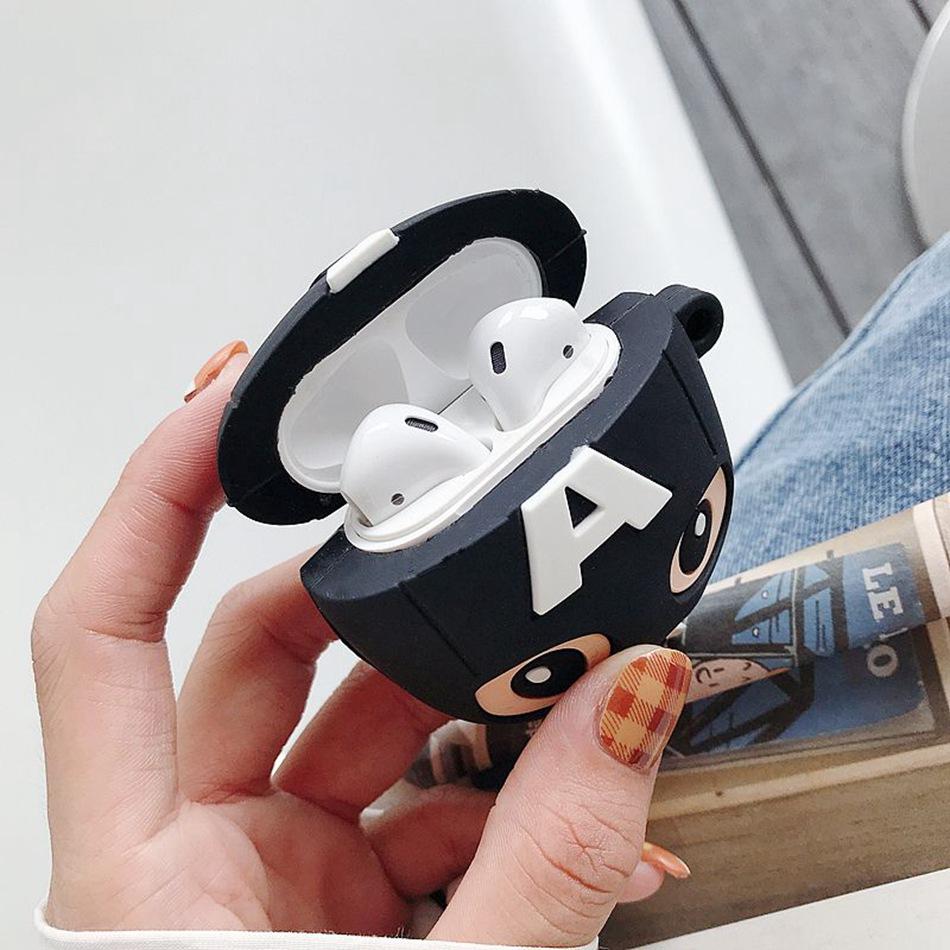 Baby Captain America 'Black' Premium AirPods Case