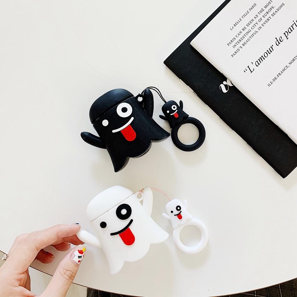 Cute Ghost 'White' Premium AirPods Case Shock Proof Cover