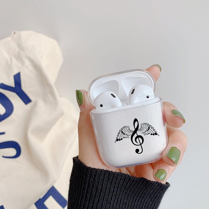 G Clef with Wings Clear AirPods Case Shock Proof Cover