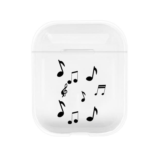 Floating Notes Clear AirPods Case Shock Proof Cover