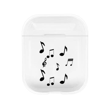 Floating Notes Clear AirPods Case Shock Proof Cover