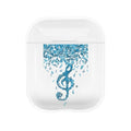 Blue G Clef Clear AirPods Case Shock Proof Cover