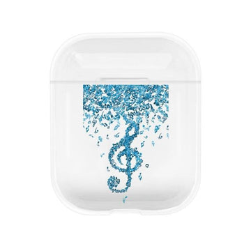 Blue G Clef Clear AirPods Case Shock Proof Cover