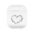 Music Note Heart Clear AirPods Case Shock Proof Cover