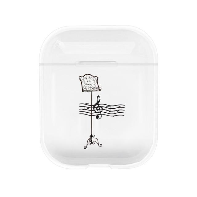 Music Stand and G Clef Clear AirPods Case Shock Proof Cover