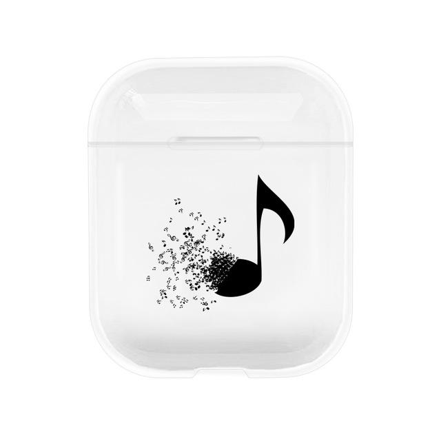 Eighth Note Fading Clear AirPods Case Shock Proof Cover