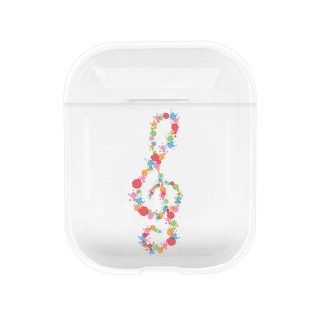 Flower G Clef Clear AirPods Case Shock Proof Cover