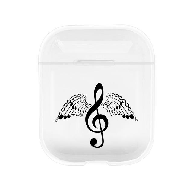 G Clef with Wings Clear AirPods Case Shock Proof Cover