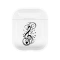 G Clef with Swirling Notes Clear AirPods Case Shock Proof Cover