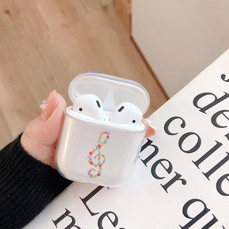 Flower G Clef Clear AirPods Case Shock Proof Cover