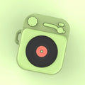 Classic Record Player 'Green' Premium AirPods Case