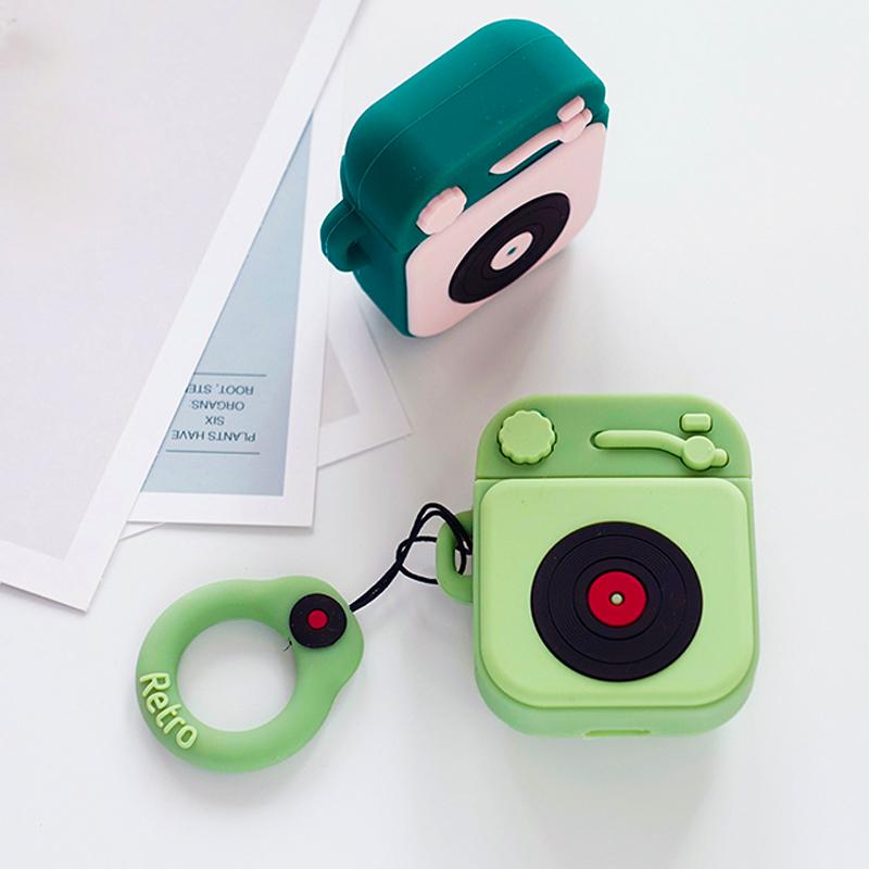 Classic Record Player 'Green' Premium AirPods Case