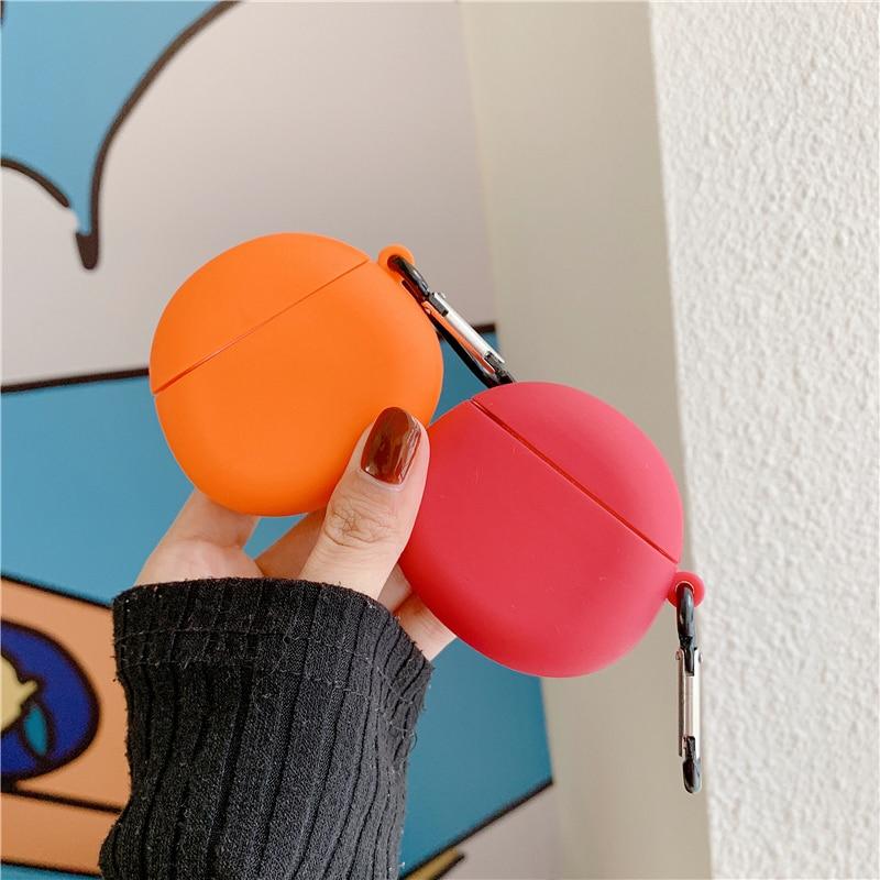 Candy Color Oval Airpods Case Shock Proof Cover