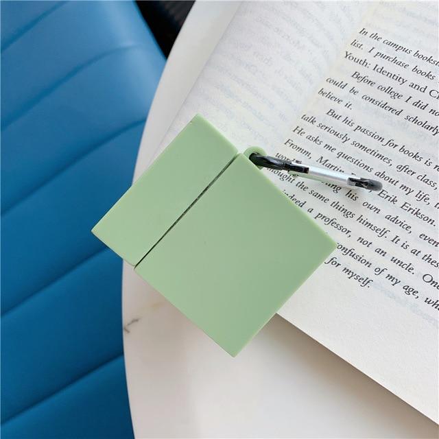 Candy Color Rectangular Airpods Case Shock Proof Cover