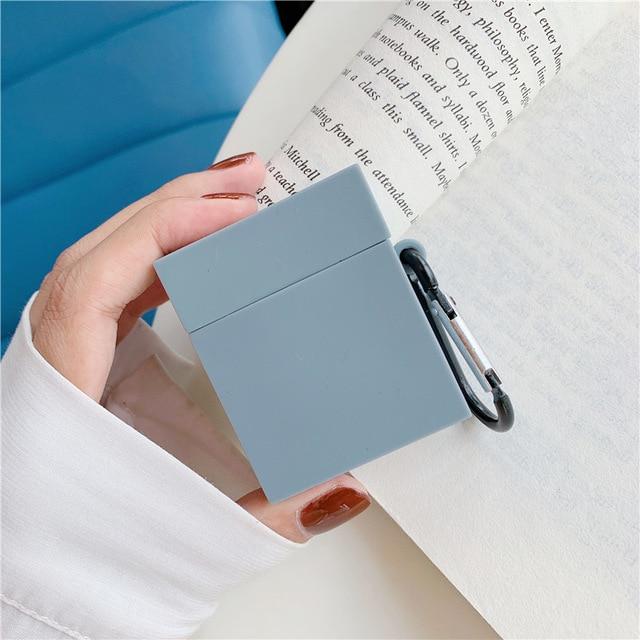 Candy Color Rectangular Airpods Case Shock Proof Cover