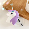 Purple Unicorn with Rainbow Horn Premium AirPods Case Shock Proof Cover