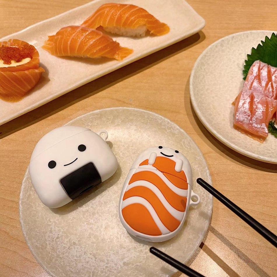 Cute Sushi 'Salmon Sashimi' Premium AirPods Case Shock Proof Cover