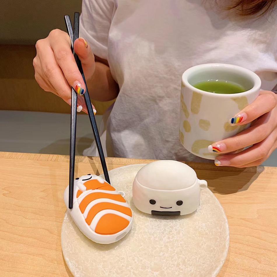 Cute Sushi 'Salmon Sashimi' Premium AirPods Case Shock Proof Cover