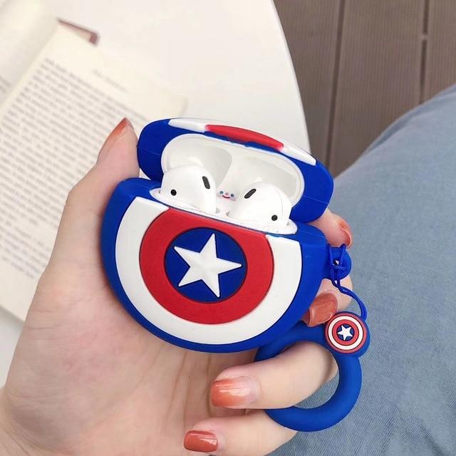 Captain America Shield 'Blue' Premium AirPods Case Shock Proof Cover