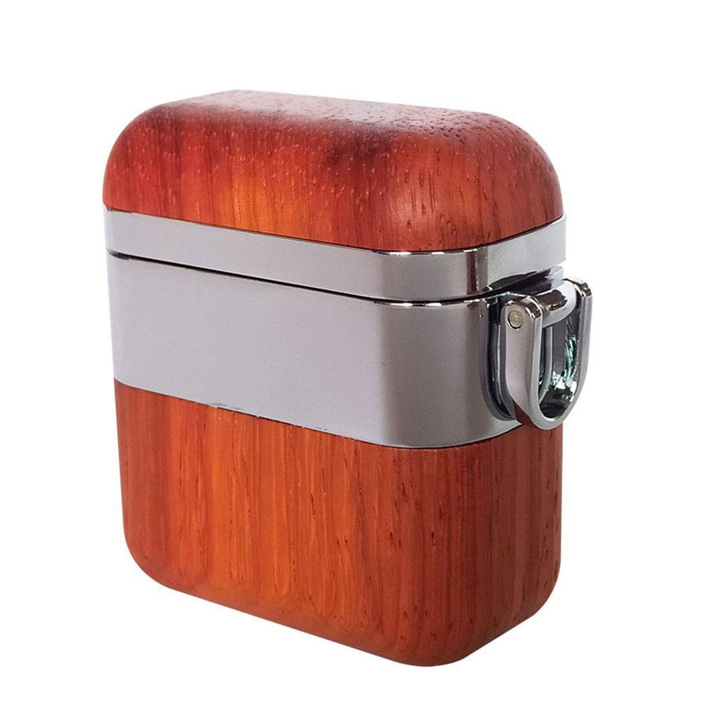 Stainless Steel and Wood Premium AirPods Case Shock Proof Cover