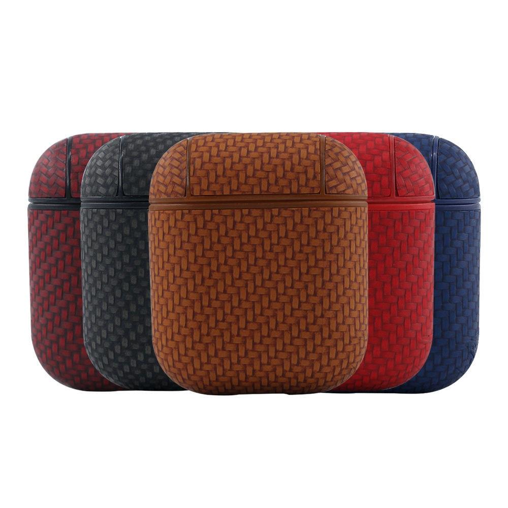 Woven Leather AirPods Case Shock Proof Cover