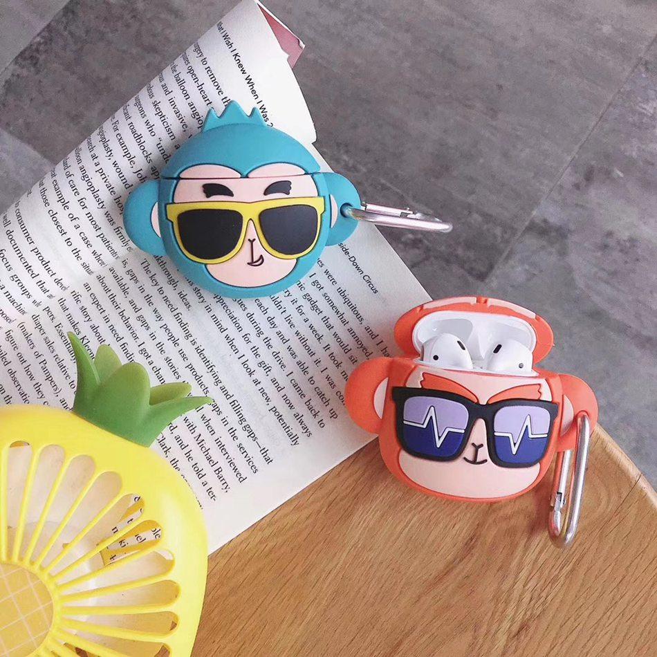 Cute Orange Monkey with Sunglasses Premium AirPods Case Shock Proof Cover