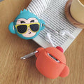 Cute Orange Monkey with Sunglasses Premium AirPods Case Shock Proof Cover