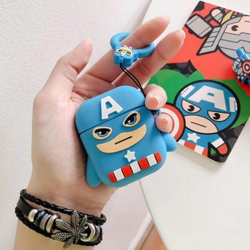 Captain America 'Ready for Action' Premium AirPods Case Shock Proof Cover