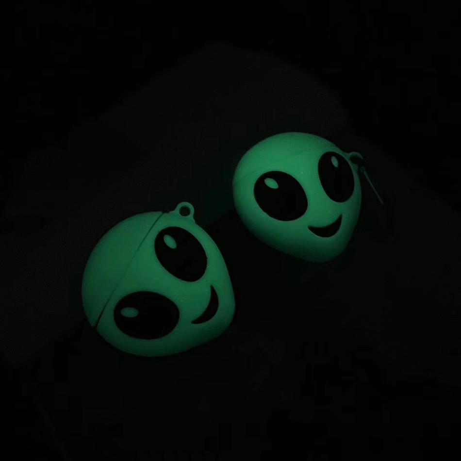 Cute Happy Alien 'Glow in the Dark | Area 51' Premium AirPods Case Shock Proof Cover