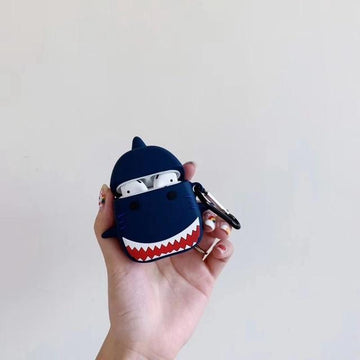 Angry Shark 'Navy' Premium AirPods Case Shock Proof Cover