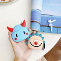 Cute Red Horned Monster Premium AirPods Case Shock Proof Cover