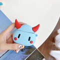 Cute Red Horned Monster Premium AirPods Case Shock Proof Cover